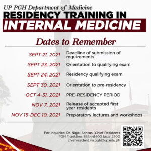Now Accepting Applications: UP-PGH Internal Medicine Residency Program